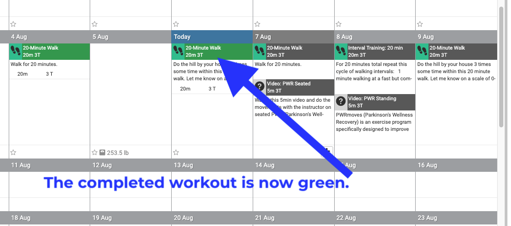 Workout management 7